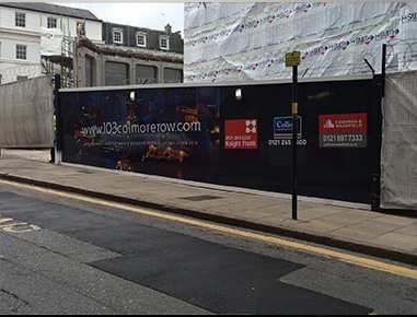 Hoarding graphics installation
